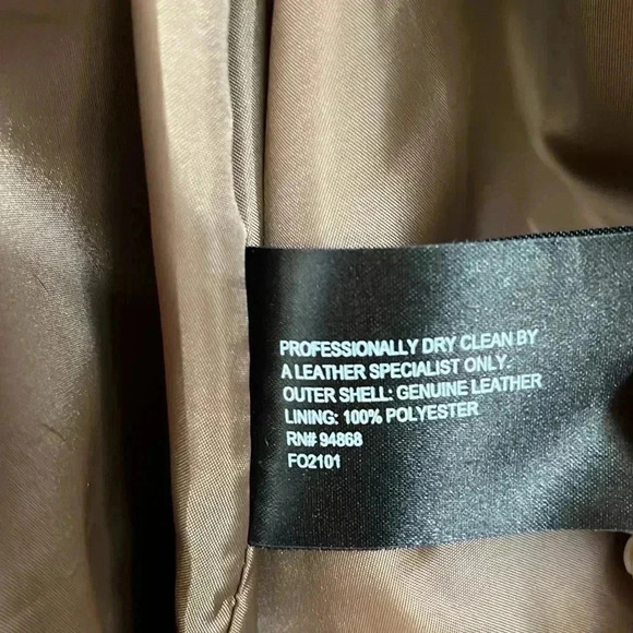 Women’s Bernardo Brand Genuine Leather Gold Jacket Size: XL - Picture 4 of 7